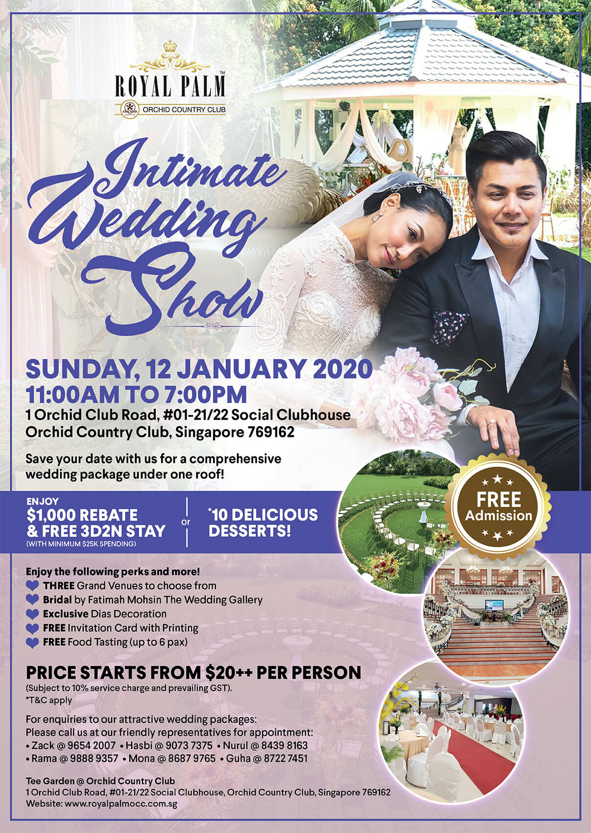 Intimate Wedding Show Rp Occ January Web Royal Palm Singapore
